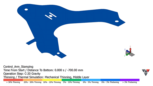 Animation of metal forming